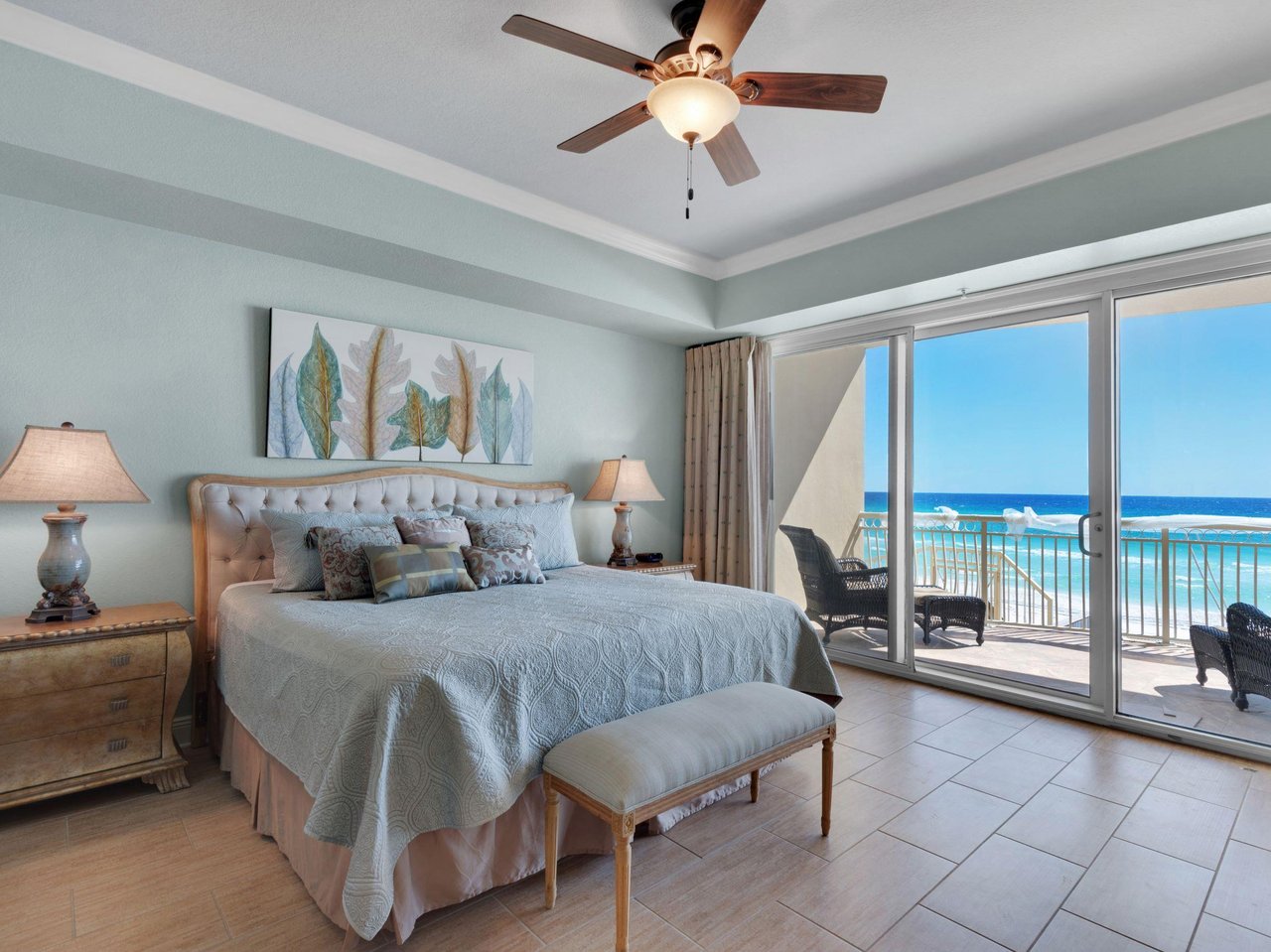 Master bedroom with Gulf view