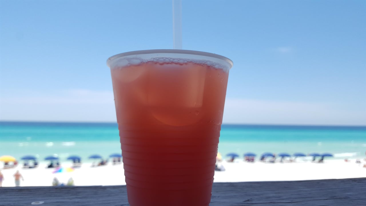 A beach drink