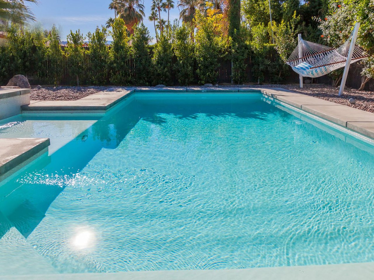 Plenty of space for relaxing poolside