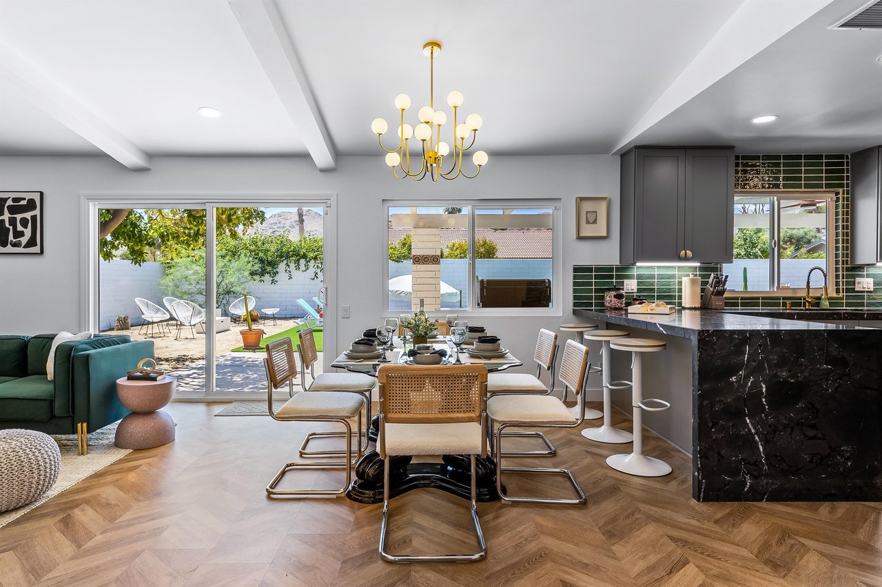 Indoor dining for six