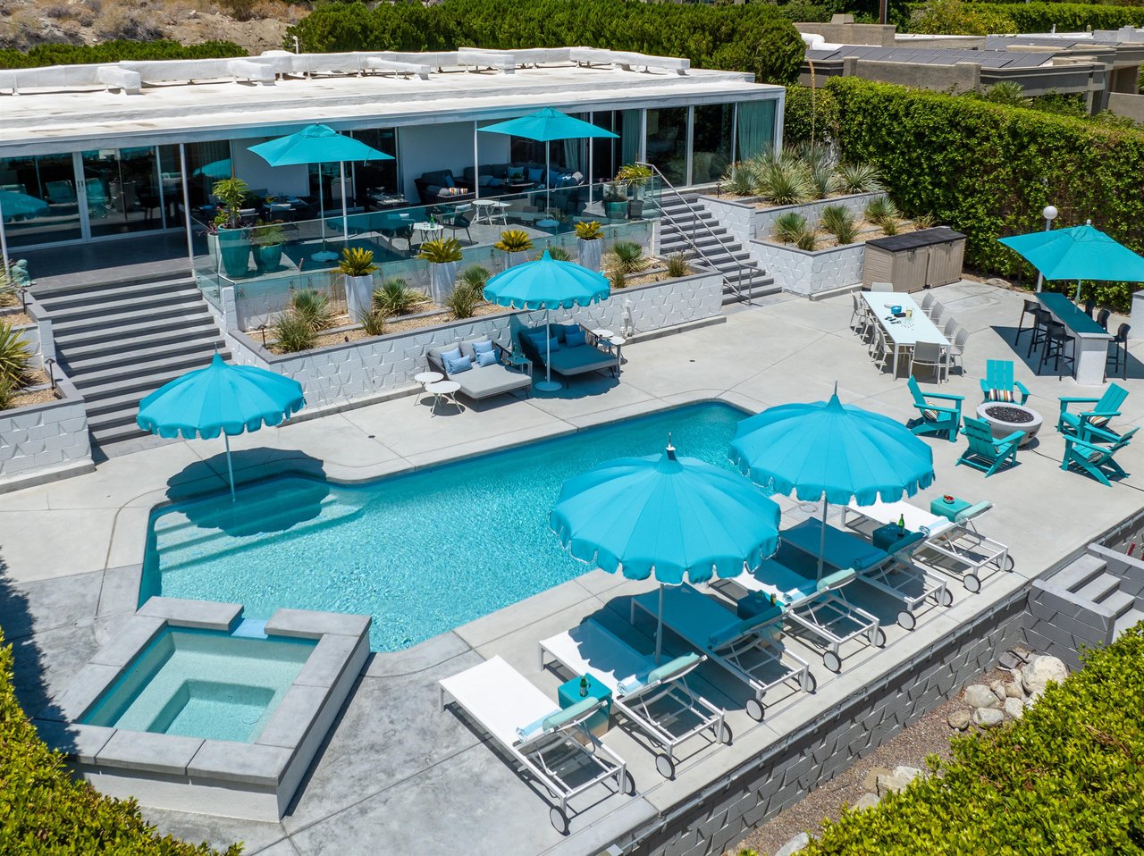 Aerial View Of Property And Pool