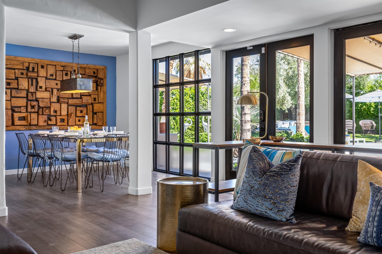 Open living and dining areas