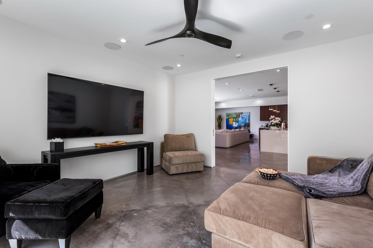 Enjoy your favorite movies on the large flat screen TV