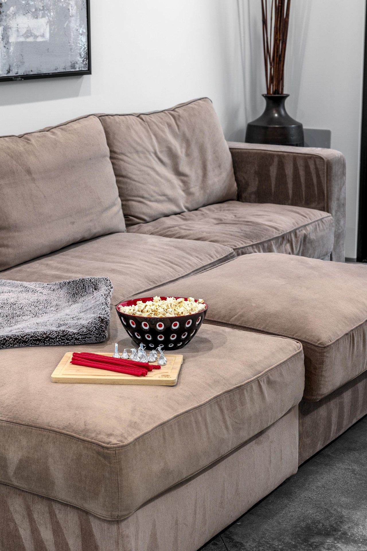 Plush sectional sofa