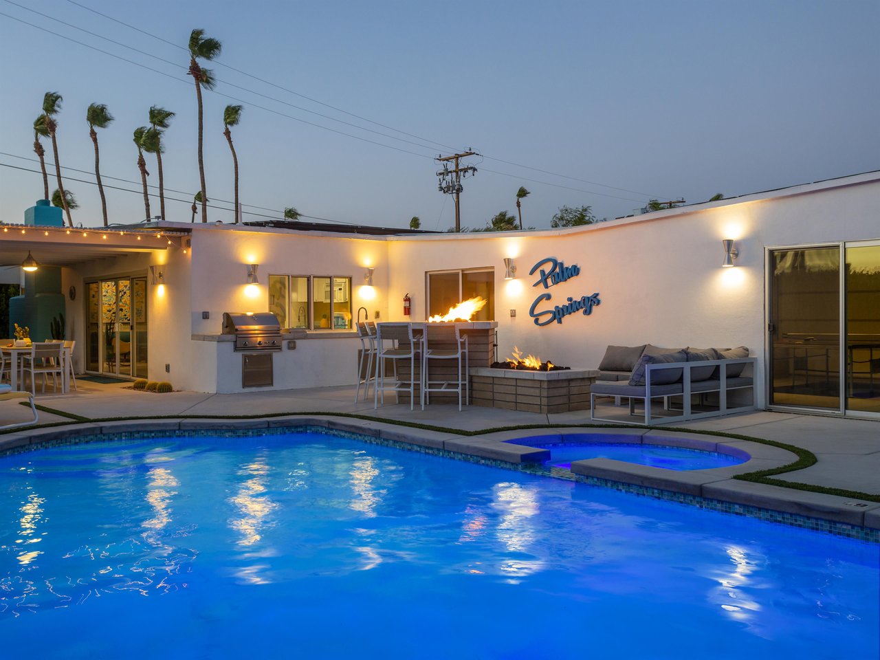 Dive into the pool at any time of the day or night