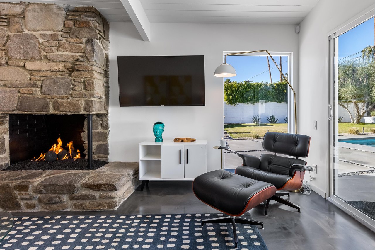 Relax in this luxe leather recliner