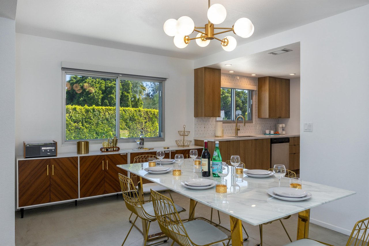 Indoor dining for six