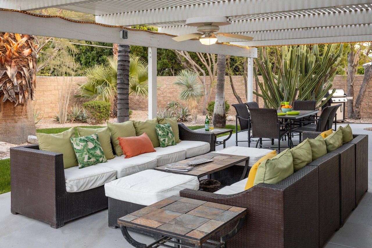 Relaxing outdoor patio