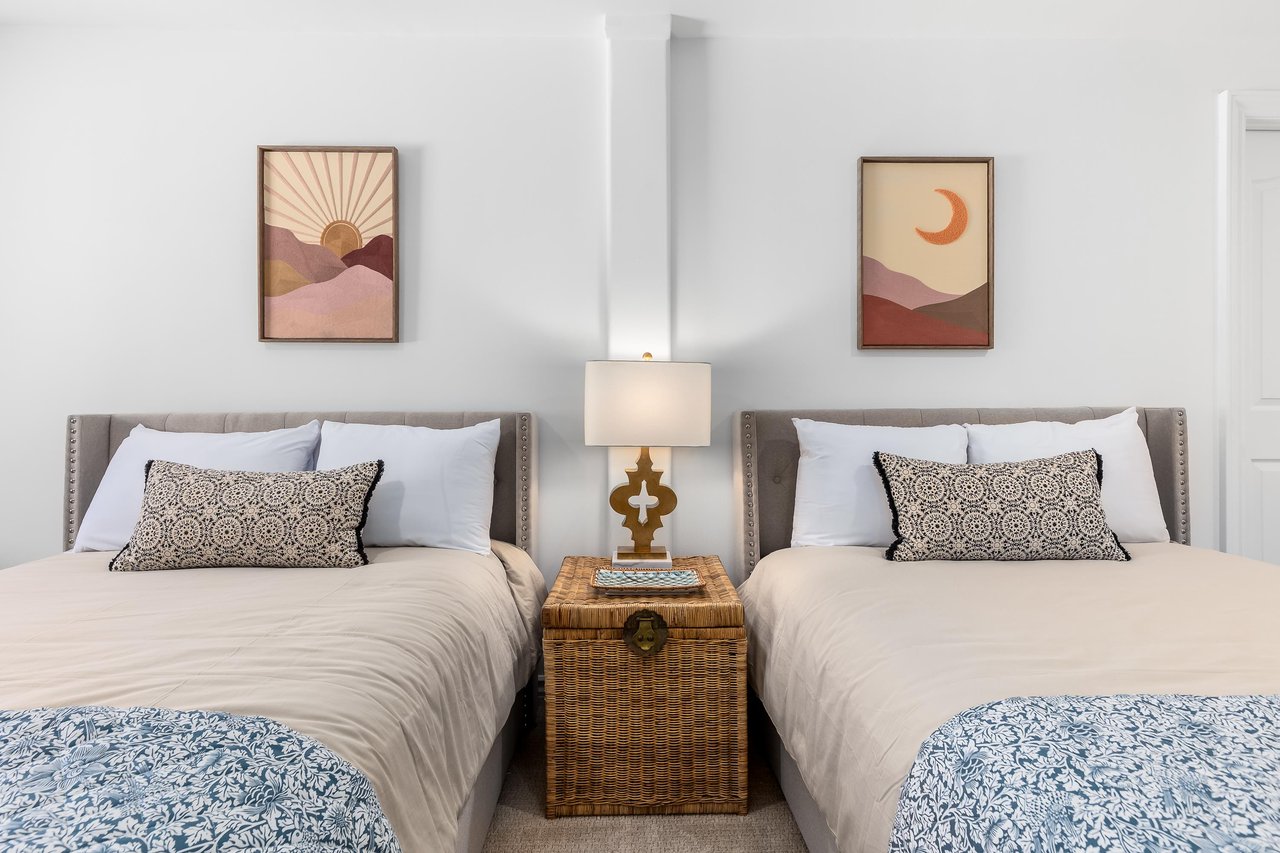 Guest bedroom with two beds