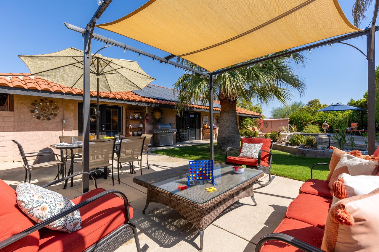 Relaxing shaded patio