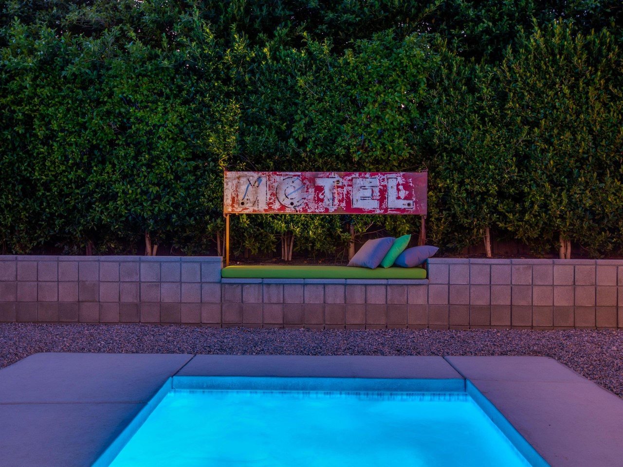 Lovely poolside lounge area