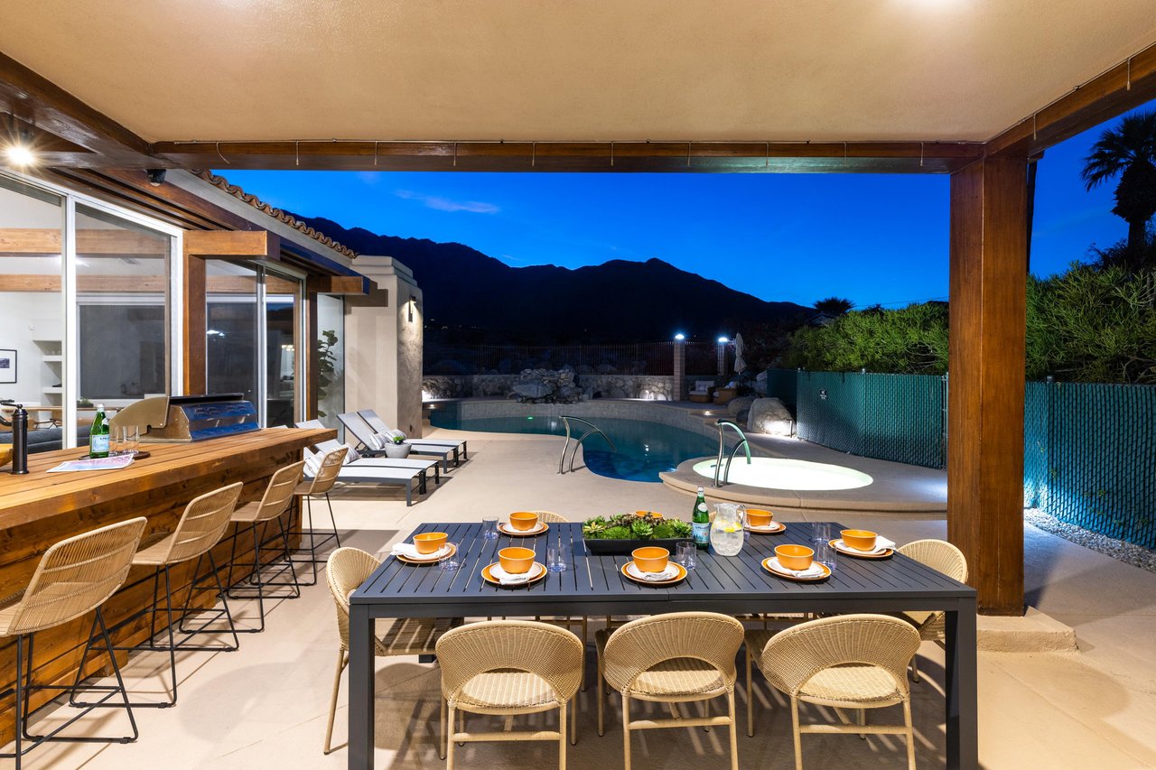 Watch the sunset while you dine outside