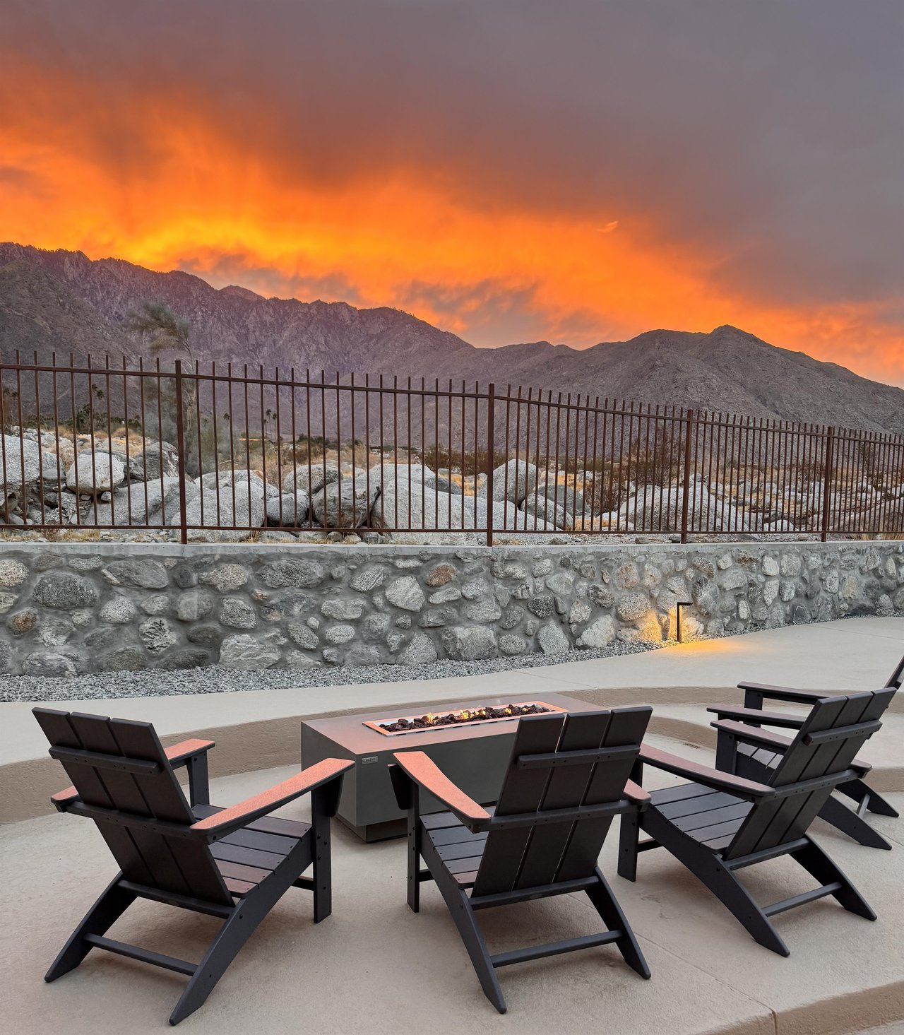 Amazing Sunsets and Mountain Views around the Fire PIt