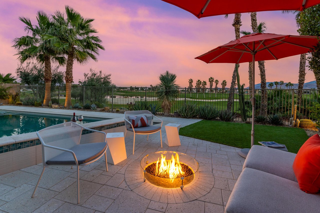 Have a glass of wine around the firepit