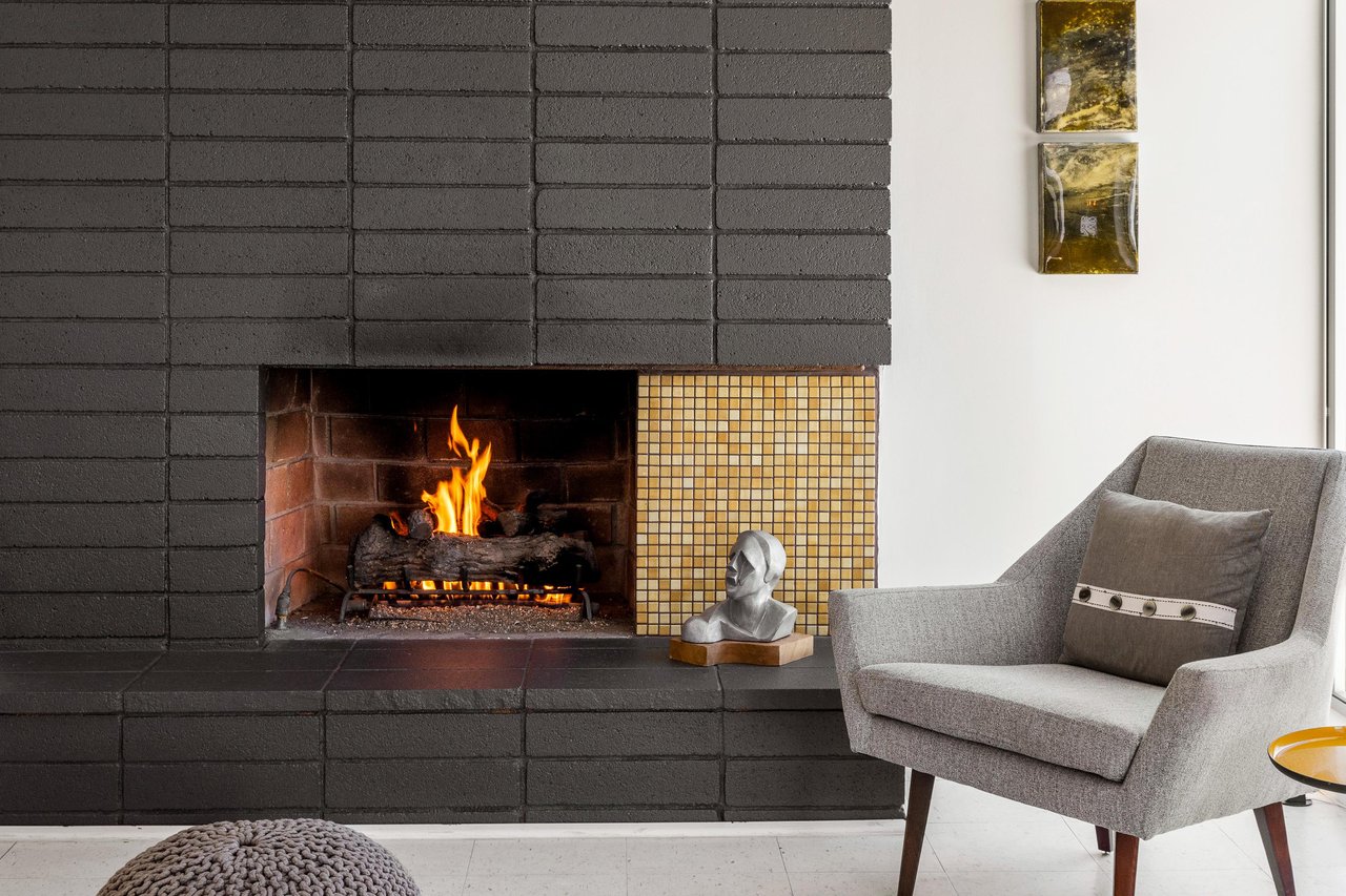 Sit around the fireplace at night with a glass of wine