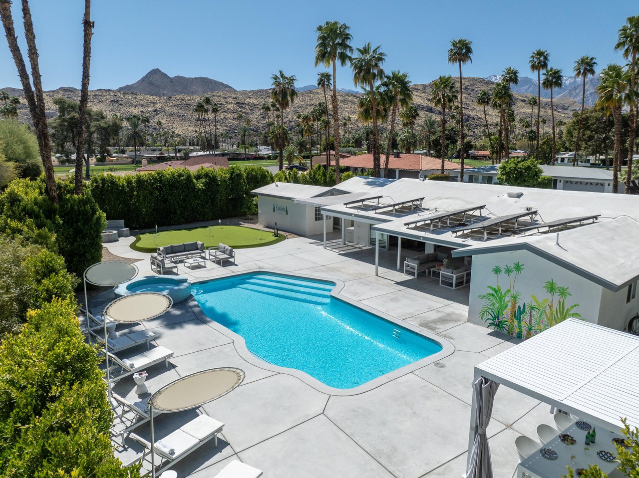 What an amazing view and gorgeous pool yard