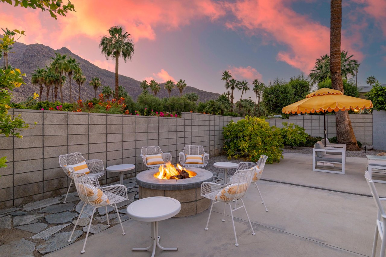 Sip some wine around the fire pit and gossip with your friends and family