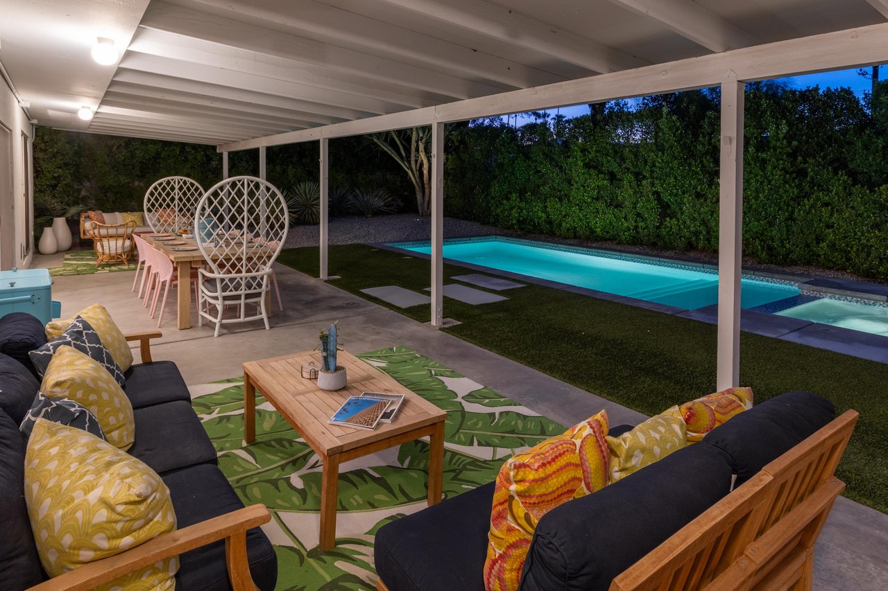 Tons of outdoor lounge spaces