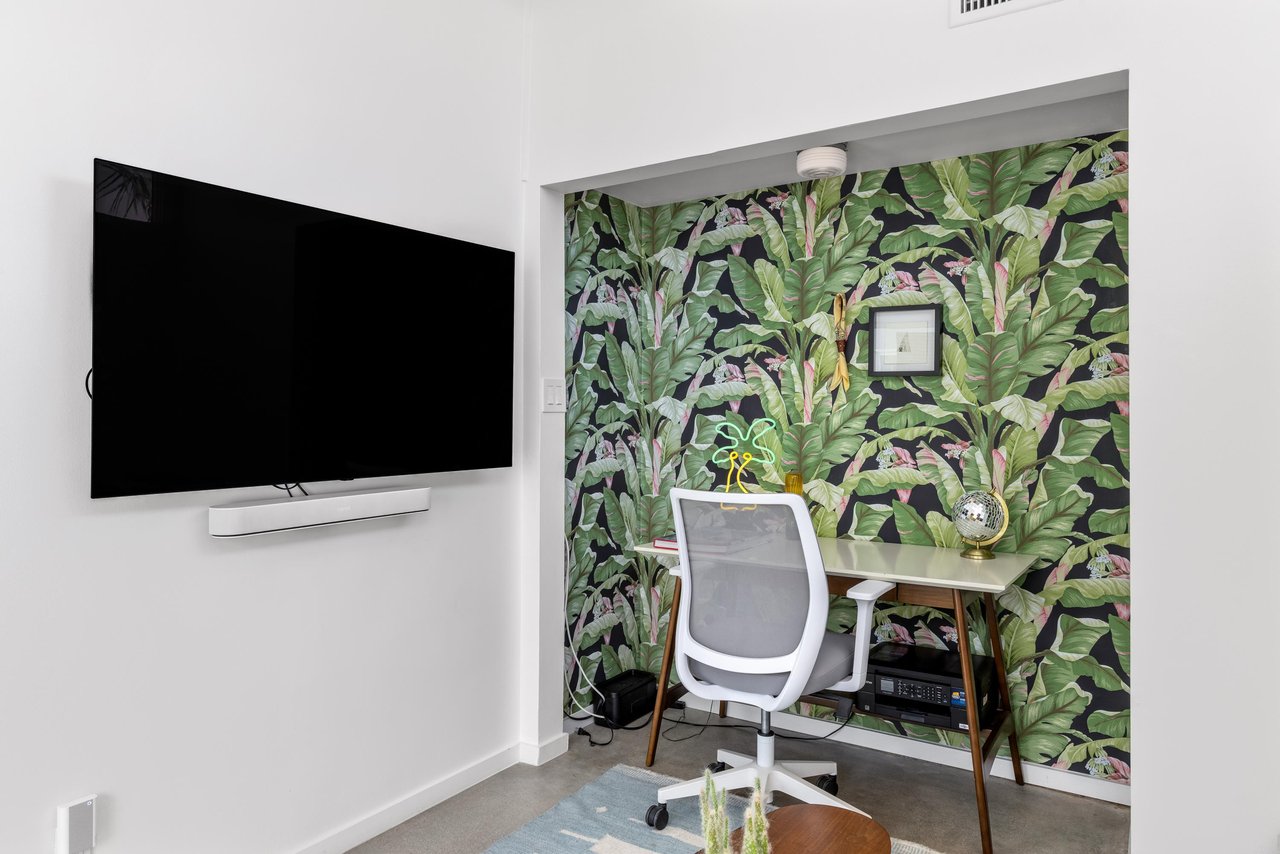 A desk to take the Zoom call