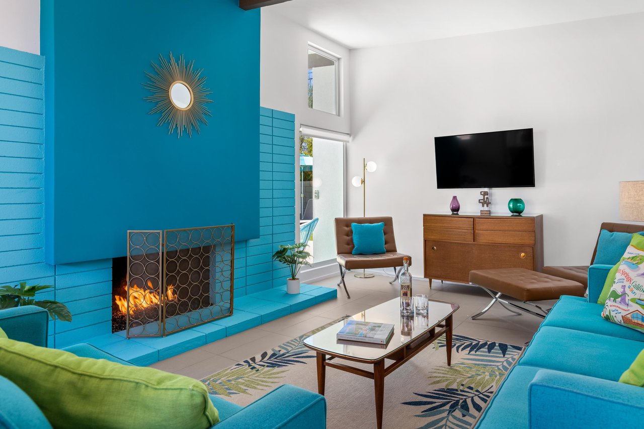 Mid century modern designs throughout