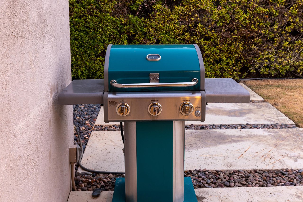 Blue BBQ grill