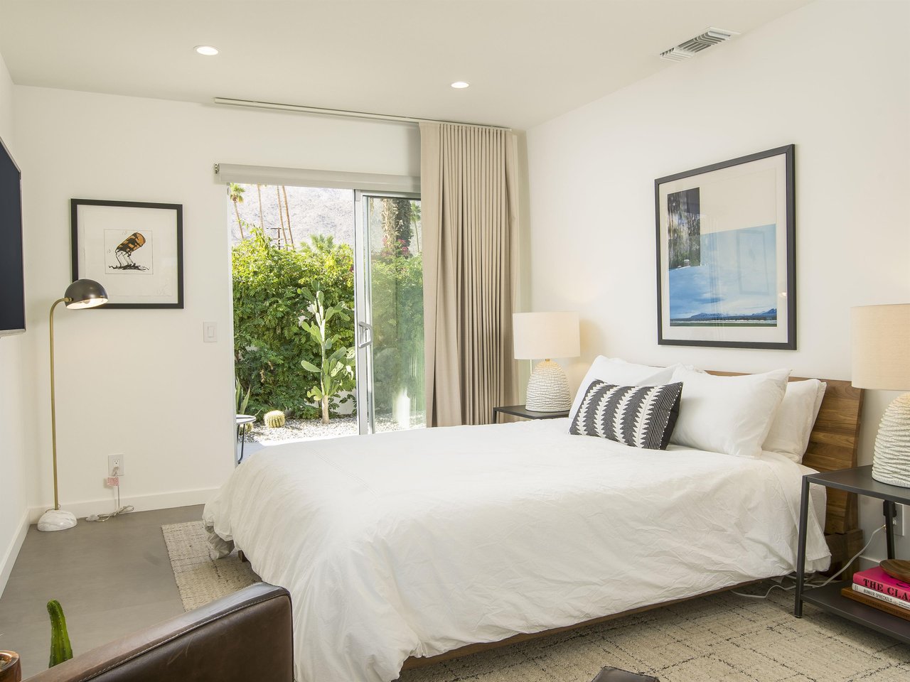 Wake up in the stylish bedroom