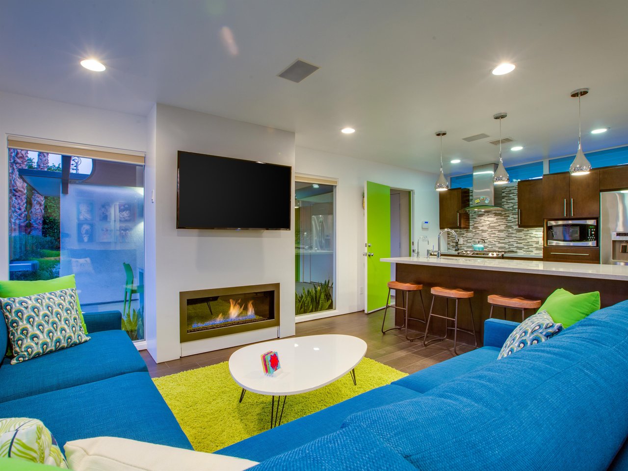 Flat screen TVs for relaxing movie nights