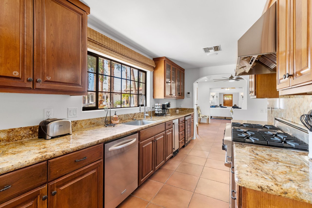 Chefs kitchen with modern stainless steel appliances