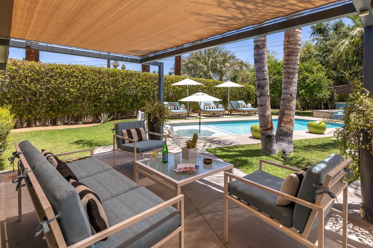 Enjoy shaded lounge areas