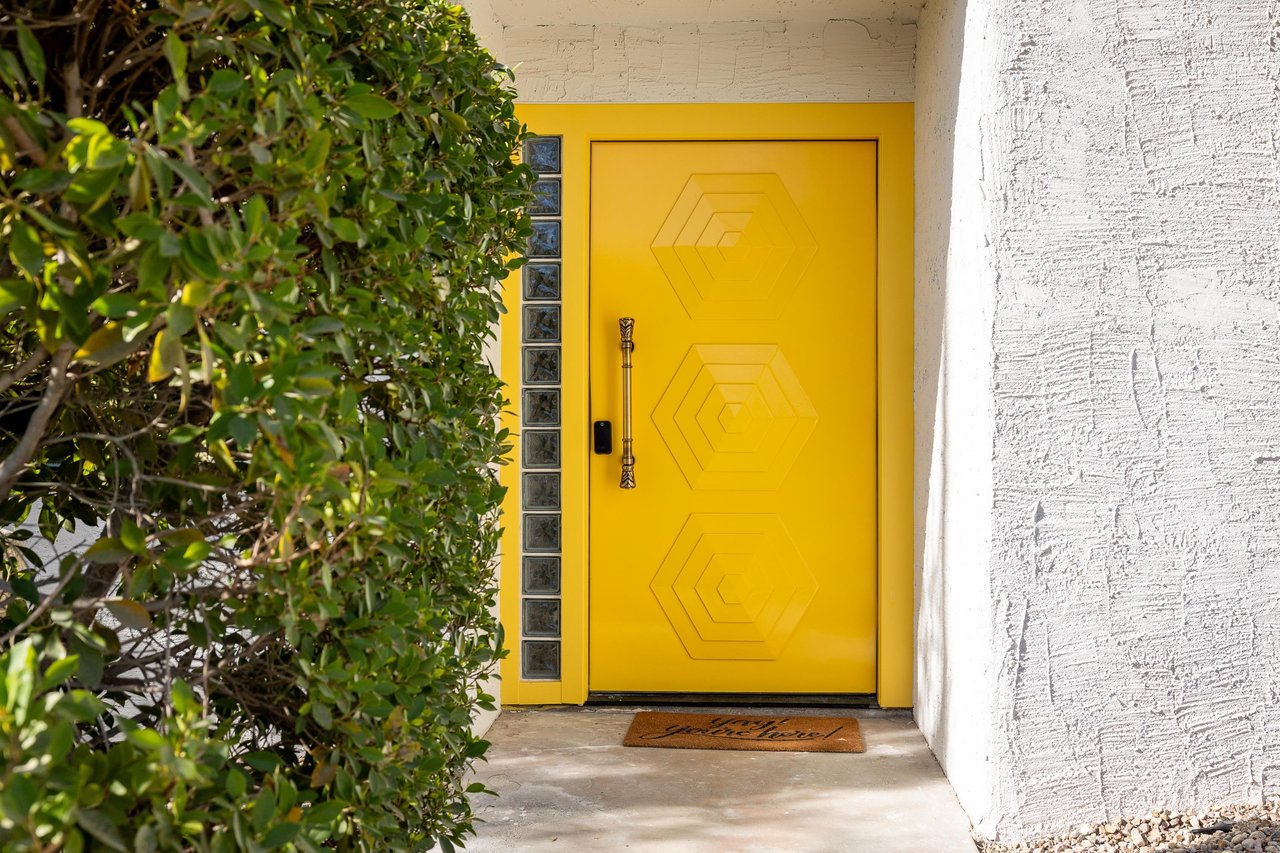 Gorgeous architectural midcentury modern Yellow Door