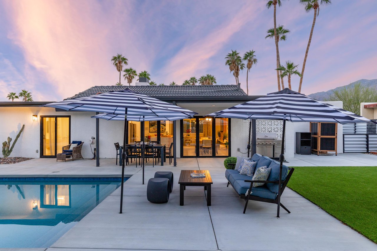View of the indoor and outdoor living flow