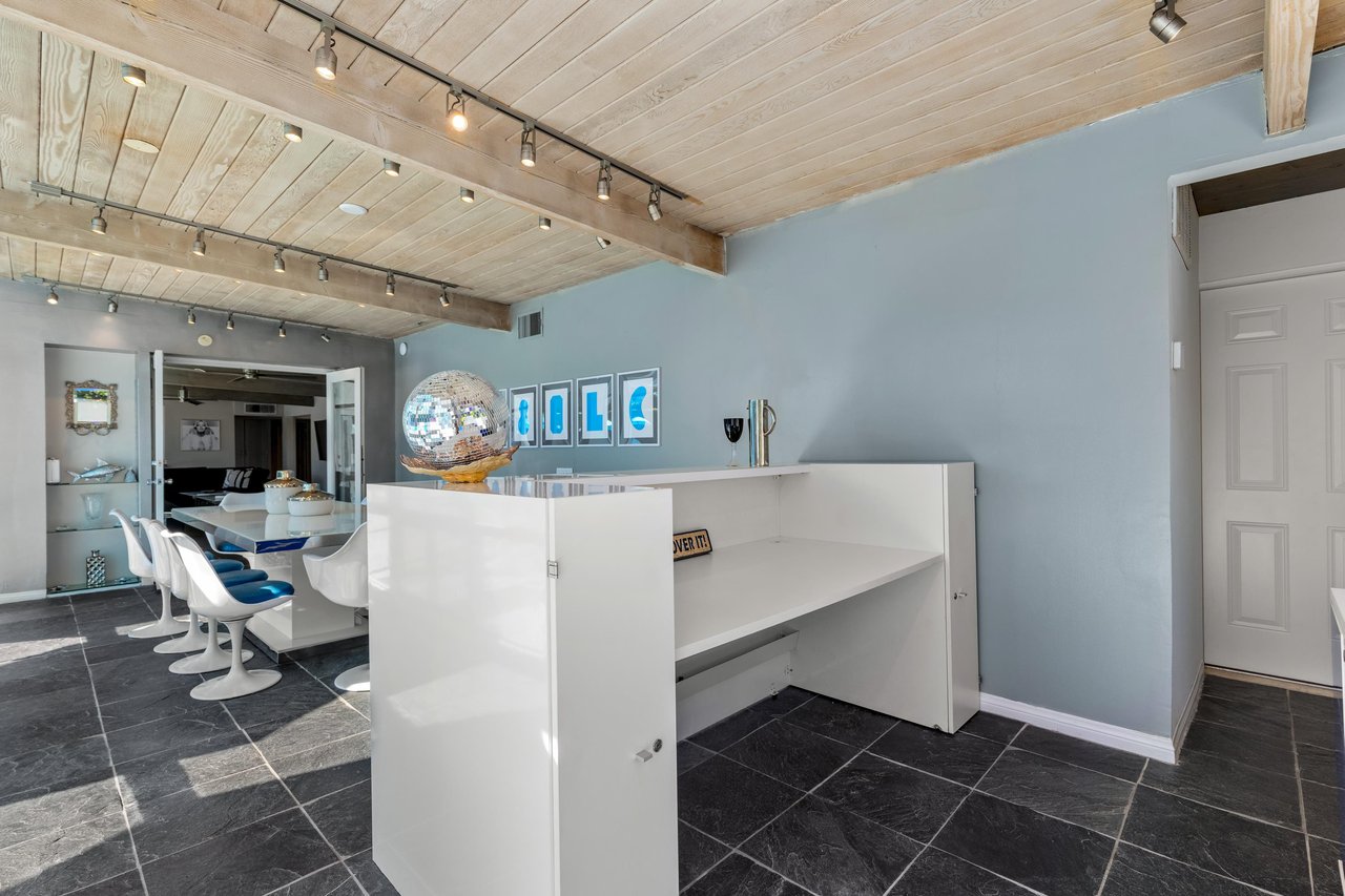 Adjacent bar for easy entertaining