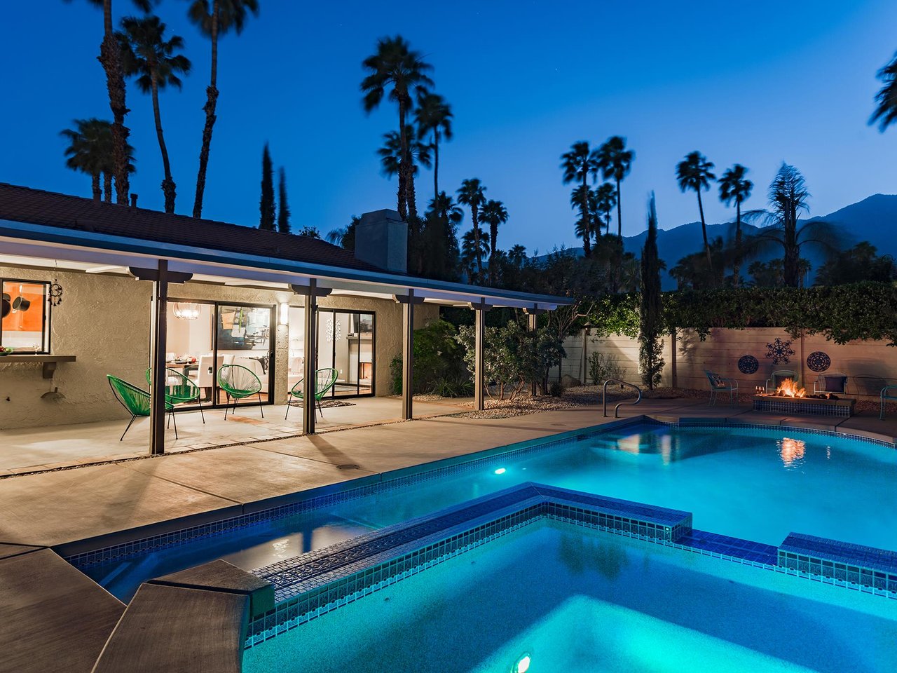 Dive into the pool at any time of the day or night