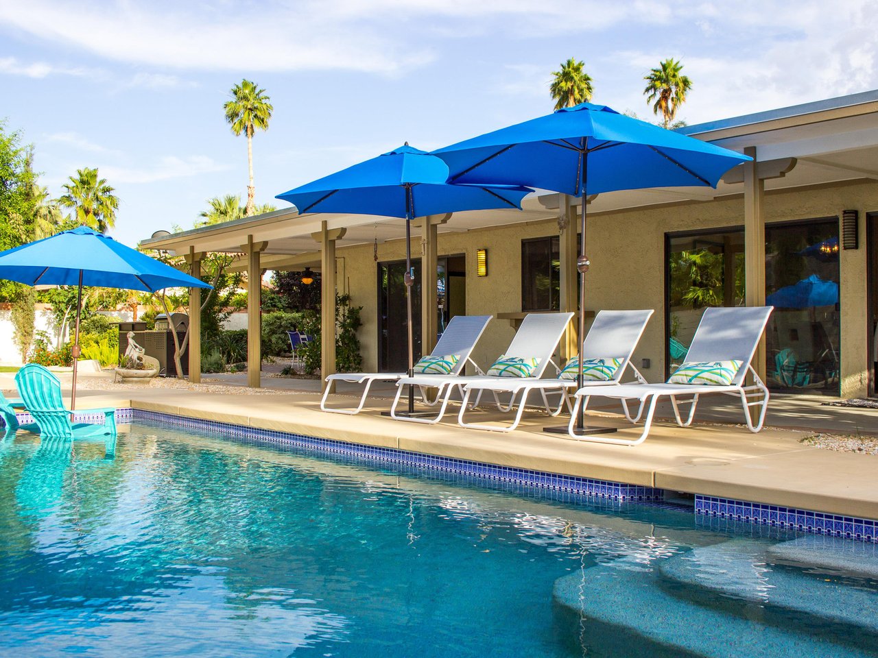 Dive into the pool at any time of the day or night