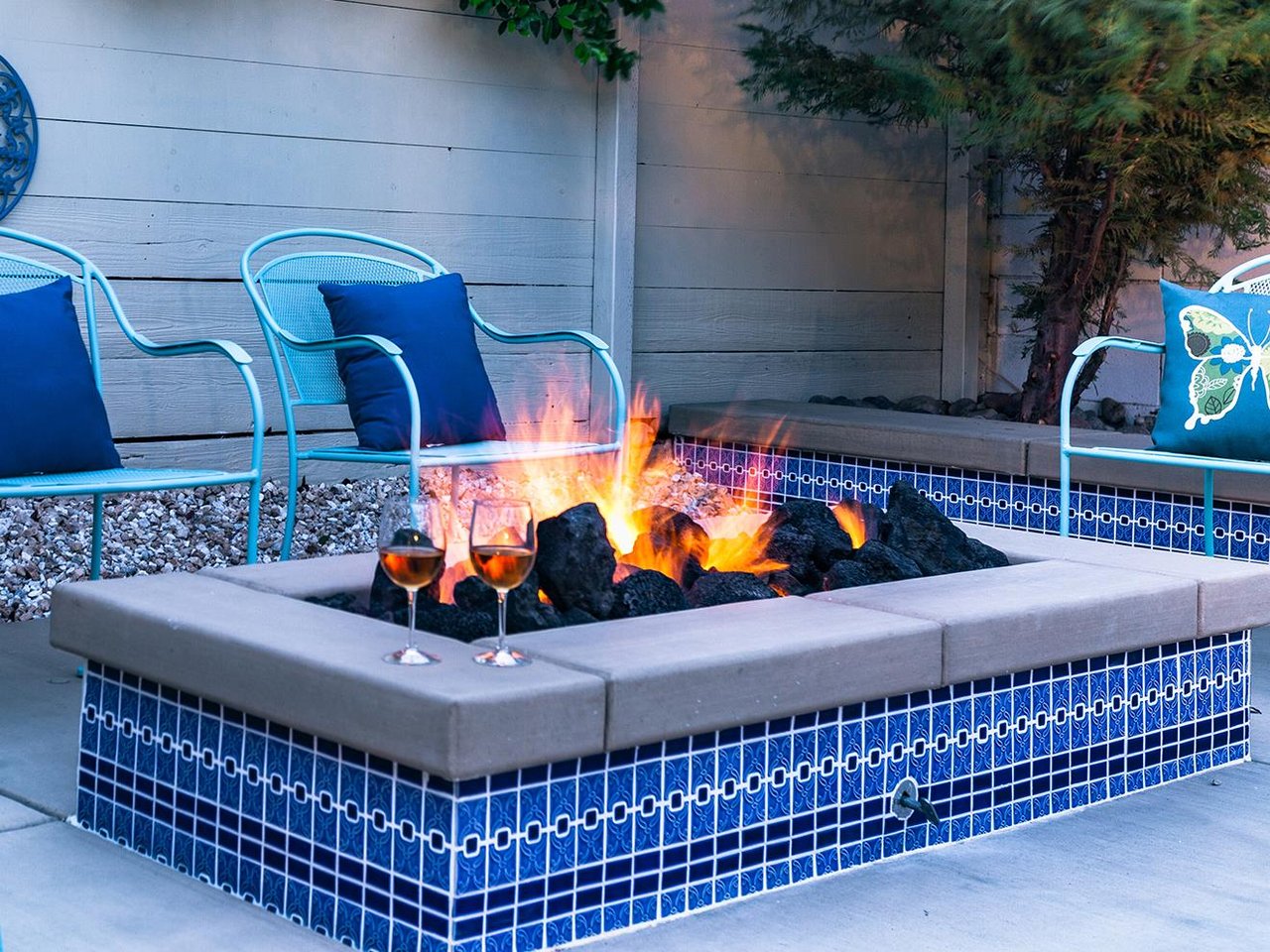 Outside fire pit