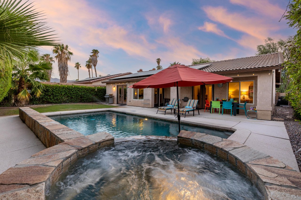 Sparkling pool and spa