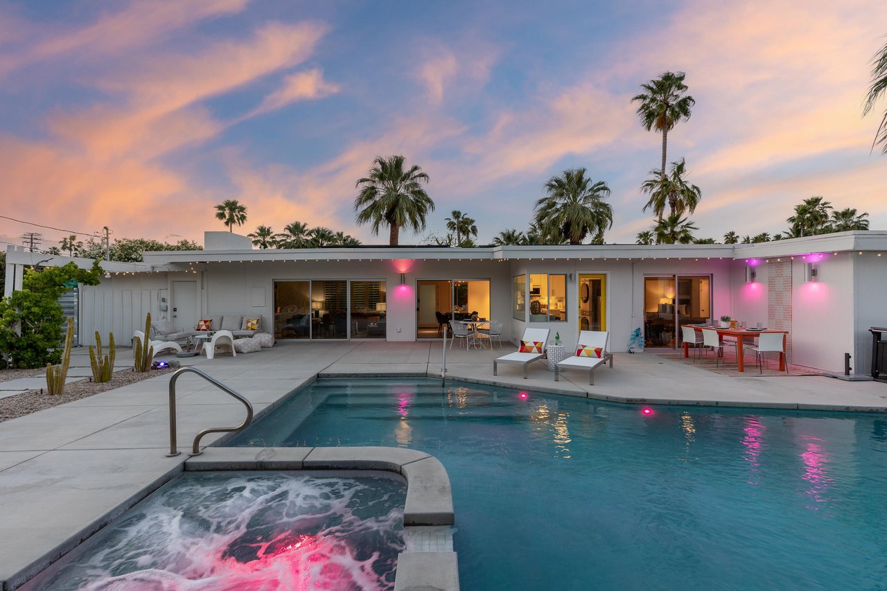 Gorgeous sunsets by the pool