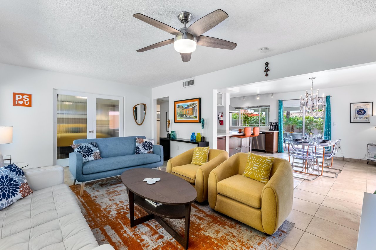 Living room with comfy chairs and couches