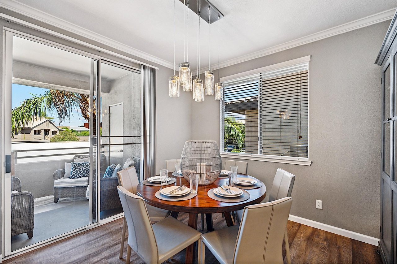 Dining room looking towards the balcony