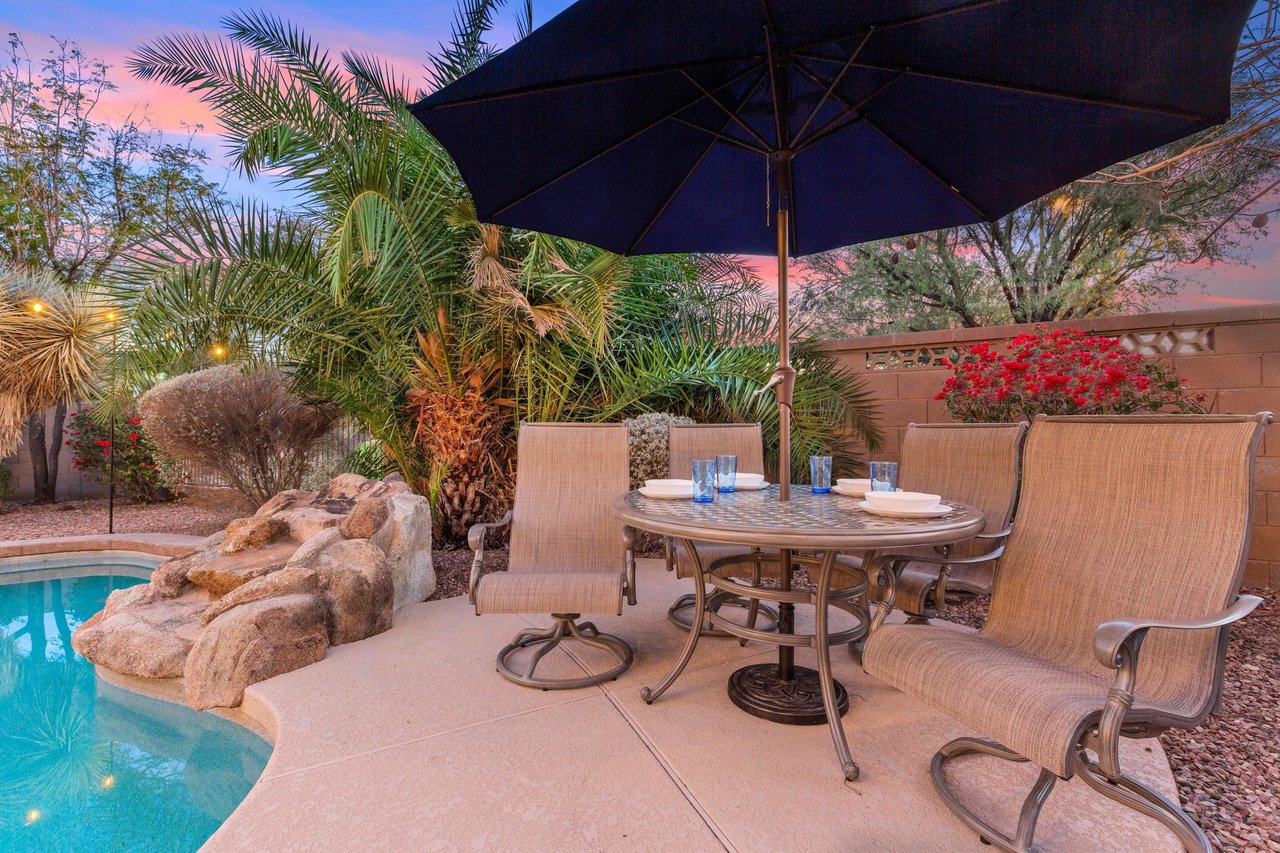 Outdoor dining table  Seats 4