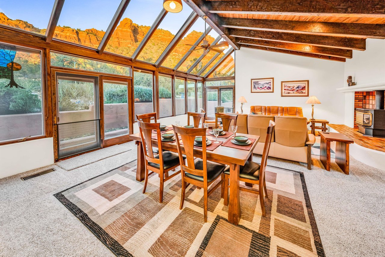 Glowing Red Rocks At Sunset