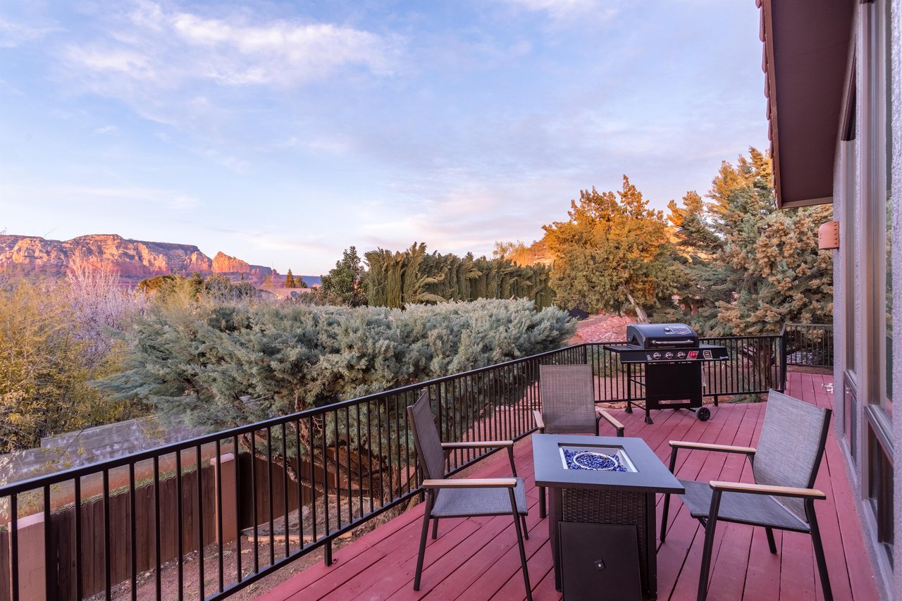 Wrap Around Deck With Fire Pit And BBQ Grill