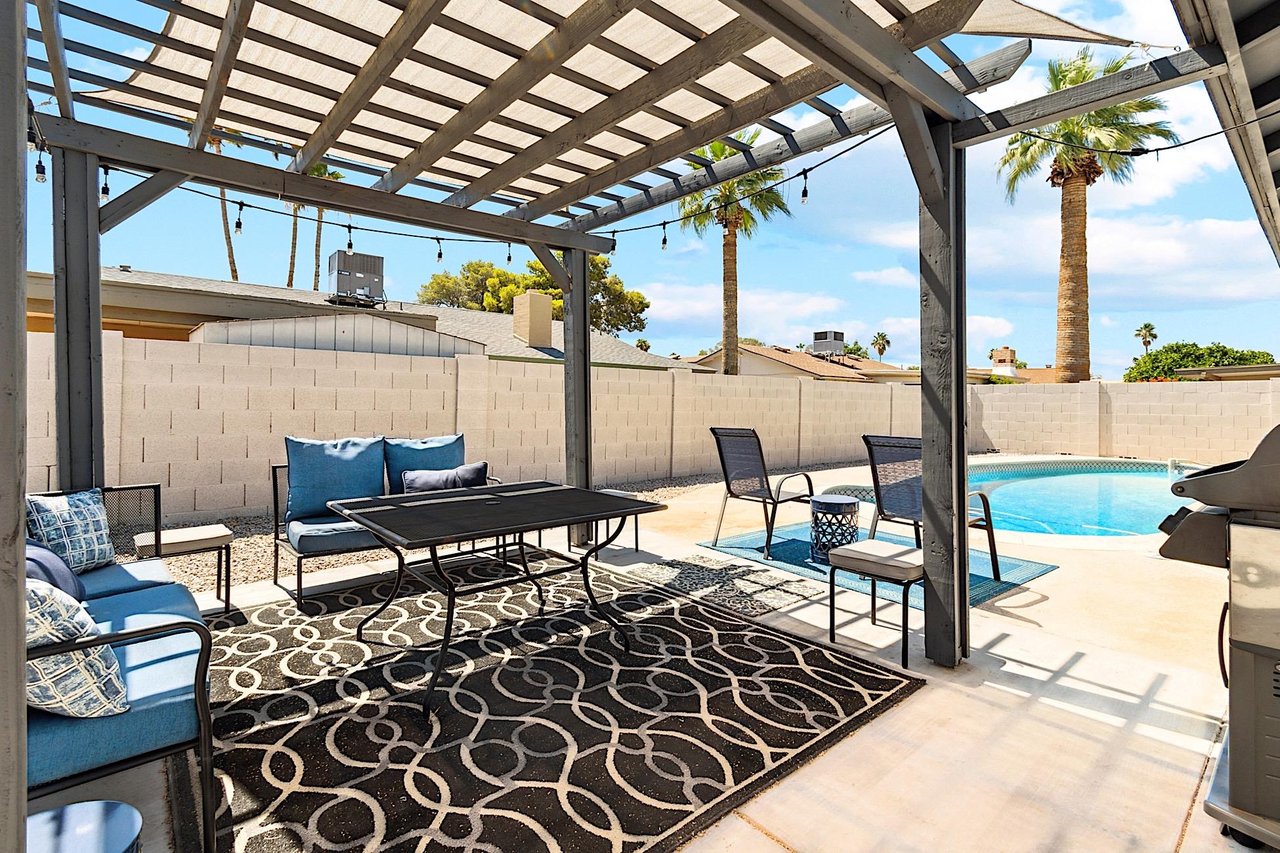 Relax under the sunshade pergola