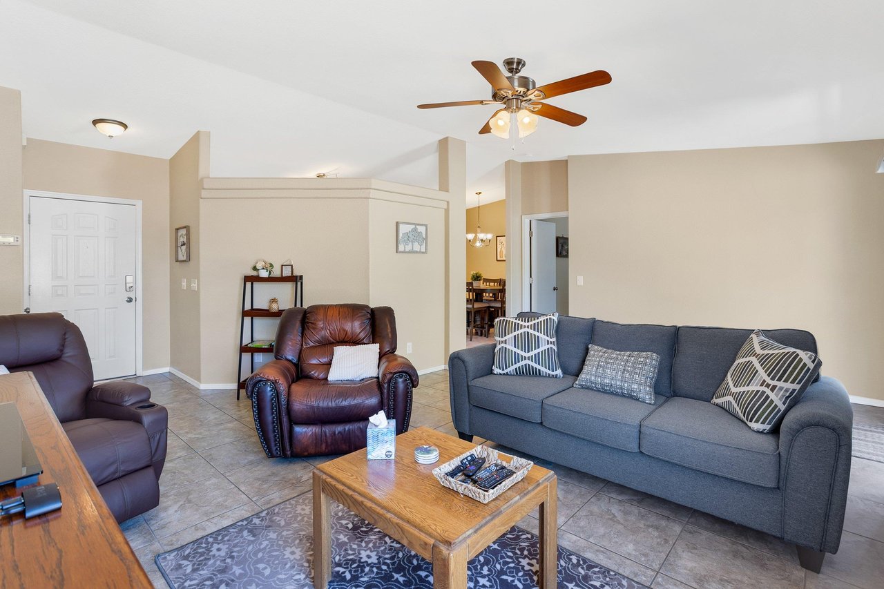 Reclining living room chairs and comfy couch