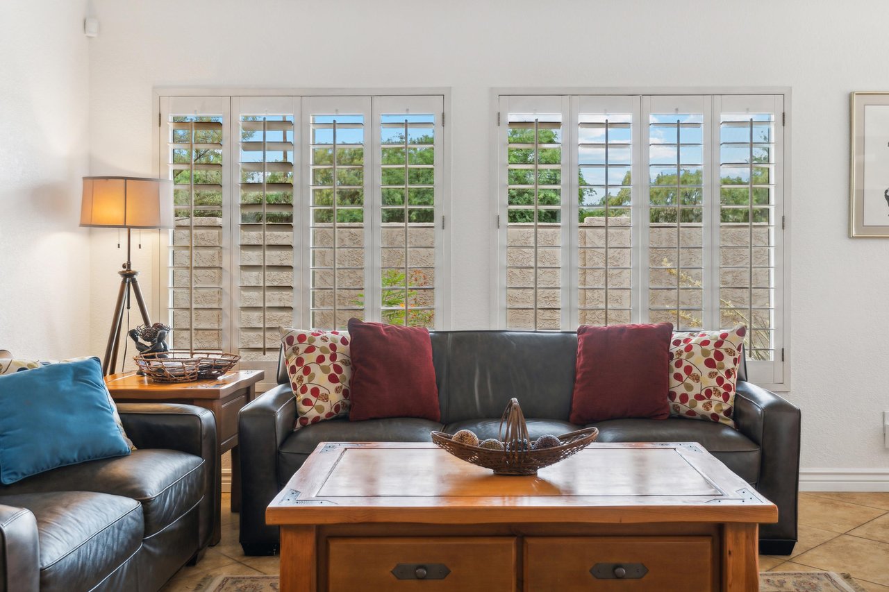 Wind down the day in the cozy living room