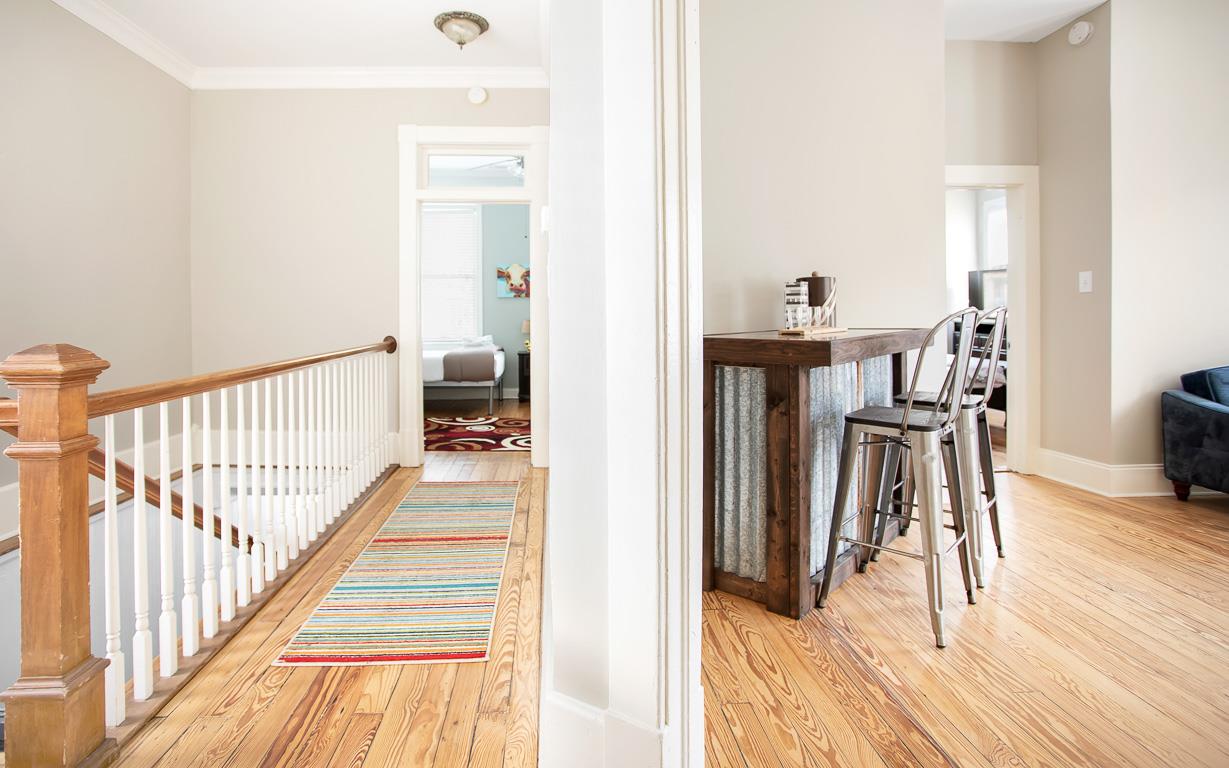 Toward the front of the home you will find the two fullsize beds.