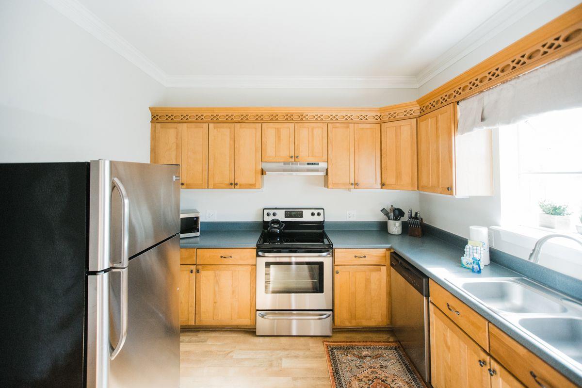 An ample amount of natural light floods this space.