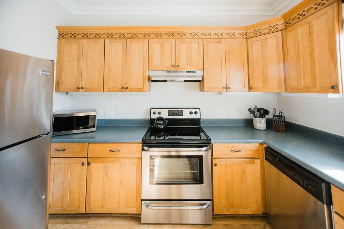 The kitchen is stocked with the inventory you need to prepare a meal