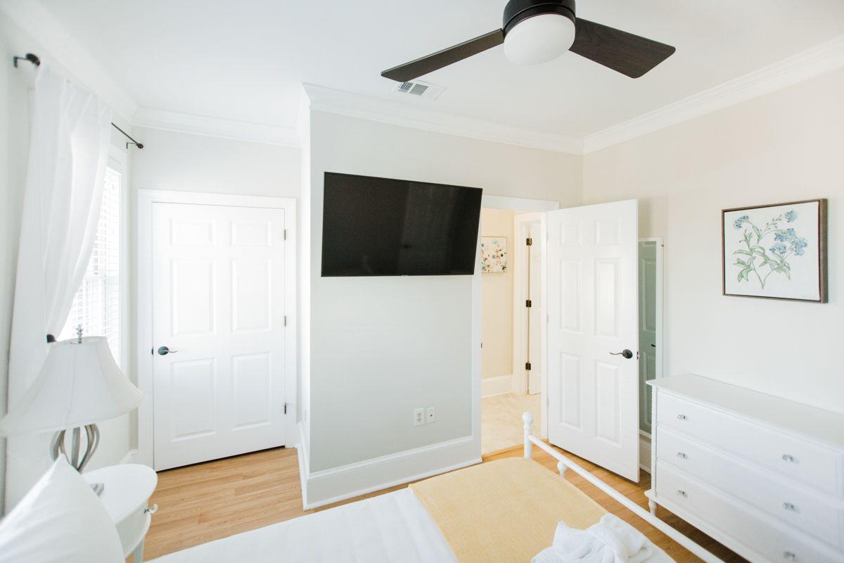 A Large smart television offers the ability to signin to your favorite Apps.