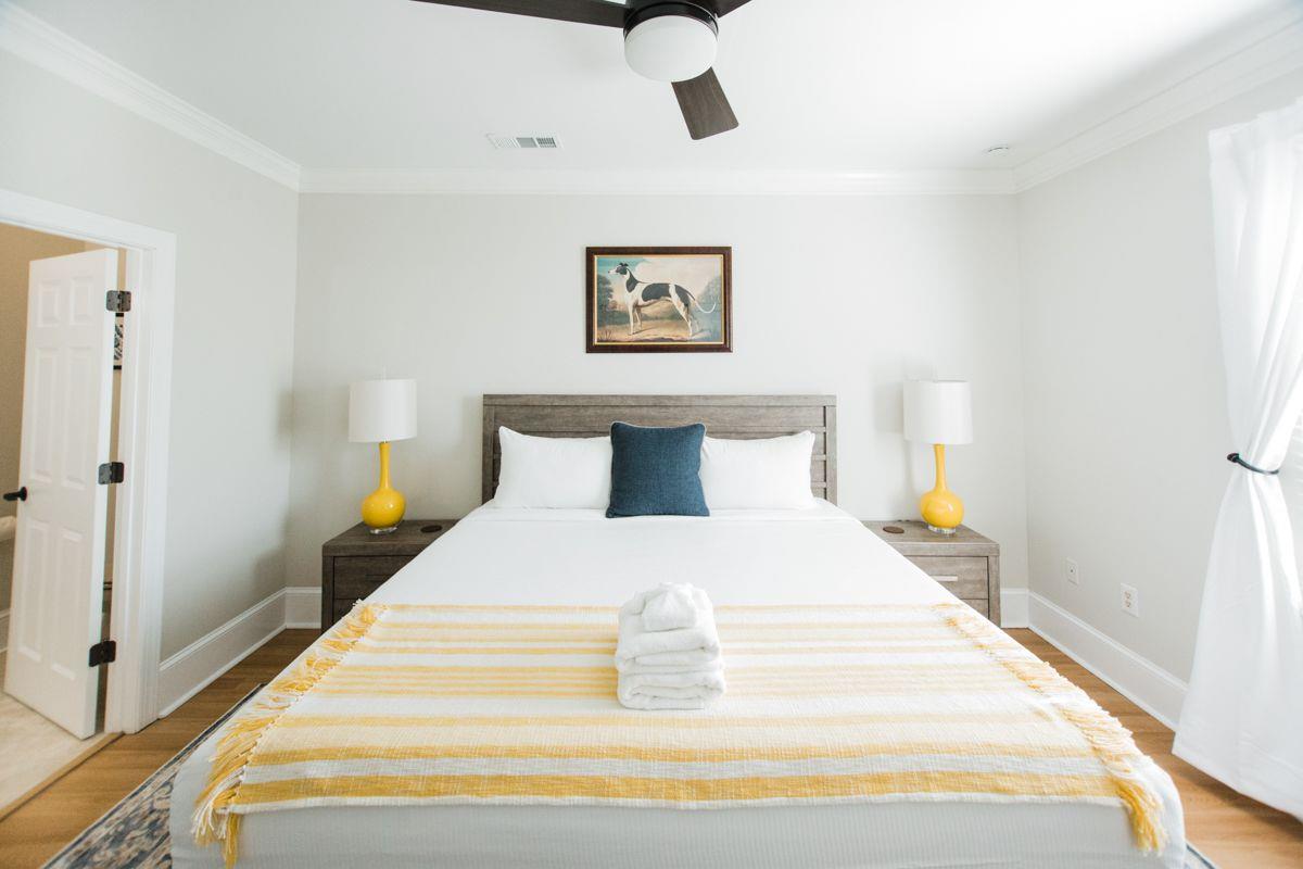 Pops of color have been added to bring the room to life